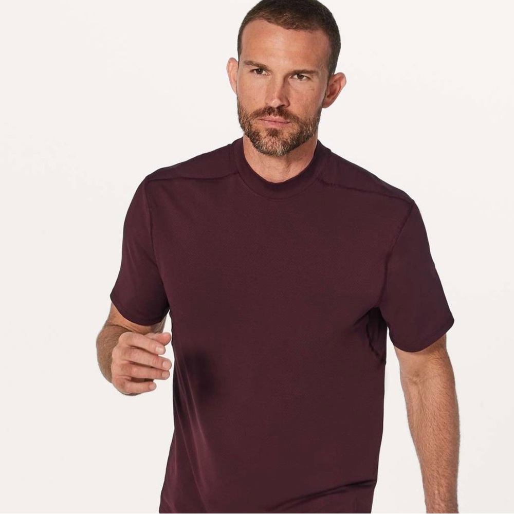lululemon athletica Deep Burgundy Licensed to Train Short Sleeve Shirt
